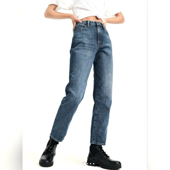 DKNY Broome High Rise Vintage Style Jeans Sz 14-32W Straight Leg Ankle Y2K - Picture 1 of 12